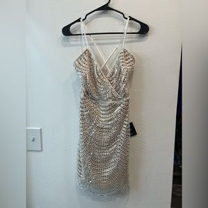 Lulus White Sequin Dress